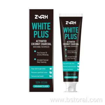 Coconut Charcoal Toothpaste with Activated Bamboo Charcoal